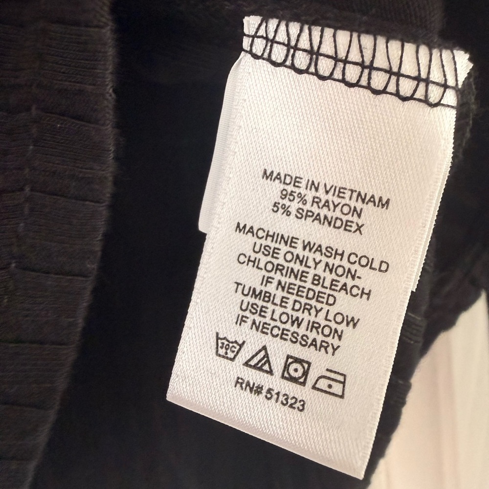 1. State Black Ribbed Top - Picture 3 of 5